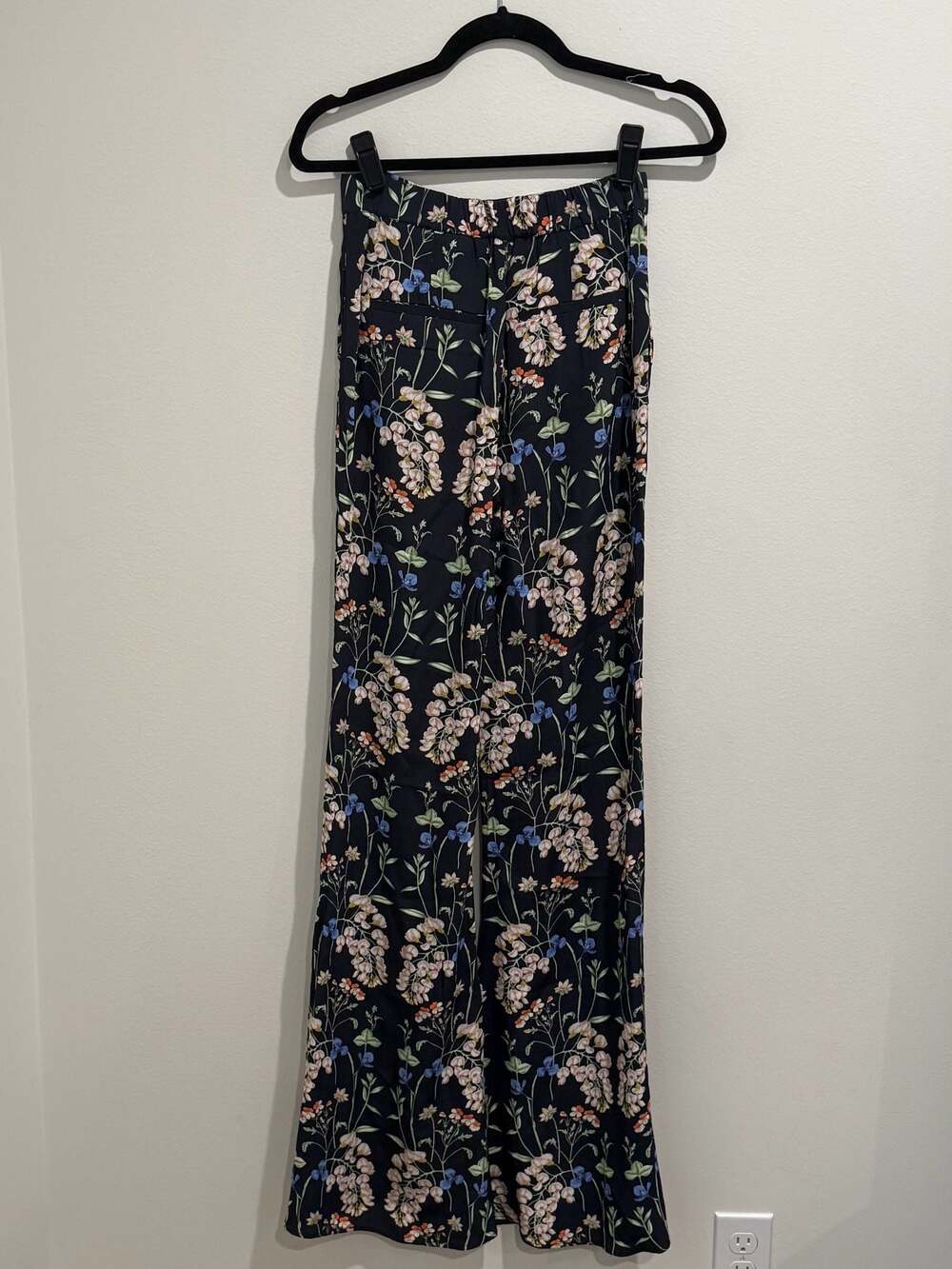 Zara Woman Floral Print Wide Leg Viscose Pants Size XS - Picture 2 of 6